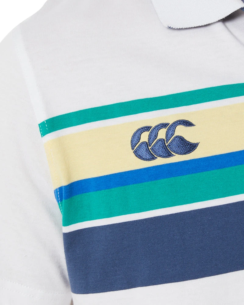 Canterbury Chest Band Stripe Polo - White 7 Canterbury Chest Band Stripe Polo - White - Image 5