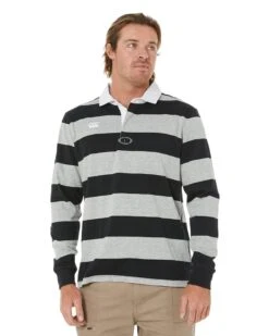 Canterbury Hoop Yarn Dye Rugby Jersey - Jet Black