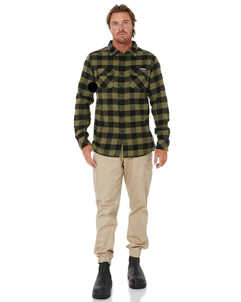 CATerpillar Plaid Shirt - Marshland/Black 4 CATerpillar Plaid Shirt - Marshland/Black - Image 2