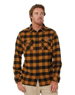 CATerpillar Plaid Shirt - Golden Brown/Black
