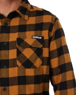CATerpillar Plaid Shirt - Golden Brown/Black -Cheap Bisley || CATerpillar || UNIT Store caterpillar 1020004 13438 brown black 5