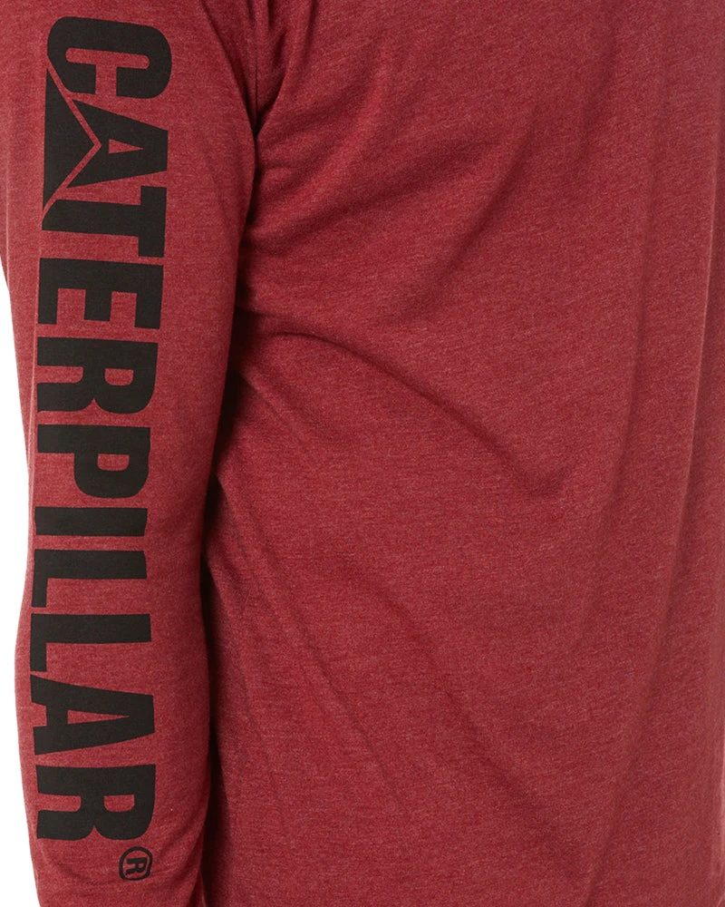 CATerpillar Trademark Banner LS Tee - Brick Heather 7 CATerpillar Trademark Banner LS Tee - Brick Heather - Image 5