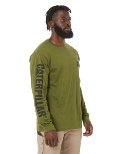 CATerpillar Trademark Banner LS Tee - Chive -Cheap Bisley || CATerpillar || UNIT Store caterpillar 1510034 chive 3