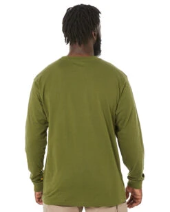 CATerpillar Trademark Banner LS Tee - Chive -Cheap Bisley || CATerpillar || UNIT Store caterpillar 1510034 chive 4