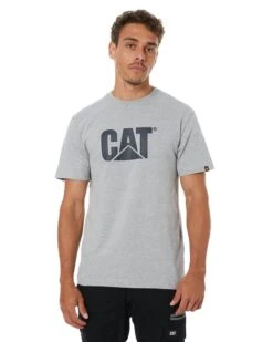 CATerpillar Trademark Logo Tee - Heather Grey