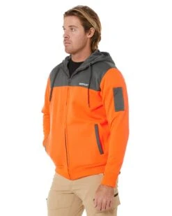 CATerpillar Hi Vis Full Zip Hoodie - Orange/Grey 12 CATerpillar Hi Vis Full Zip Hoodie - Orange/Grey -Cheap Bisley || CATerpillar || UNIT Store caterpillar 1910093 65P orange grey 3