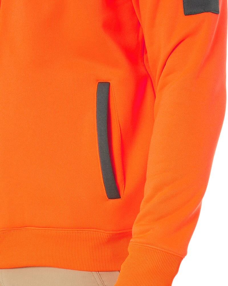 CATerpillar Hi Vis Full Zip Hoodie - Orange/Grey 8 CATerpillar Hi Vis Full Zip Hoodie - Orange/Grey - Image 6