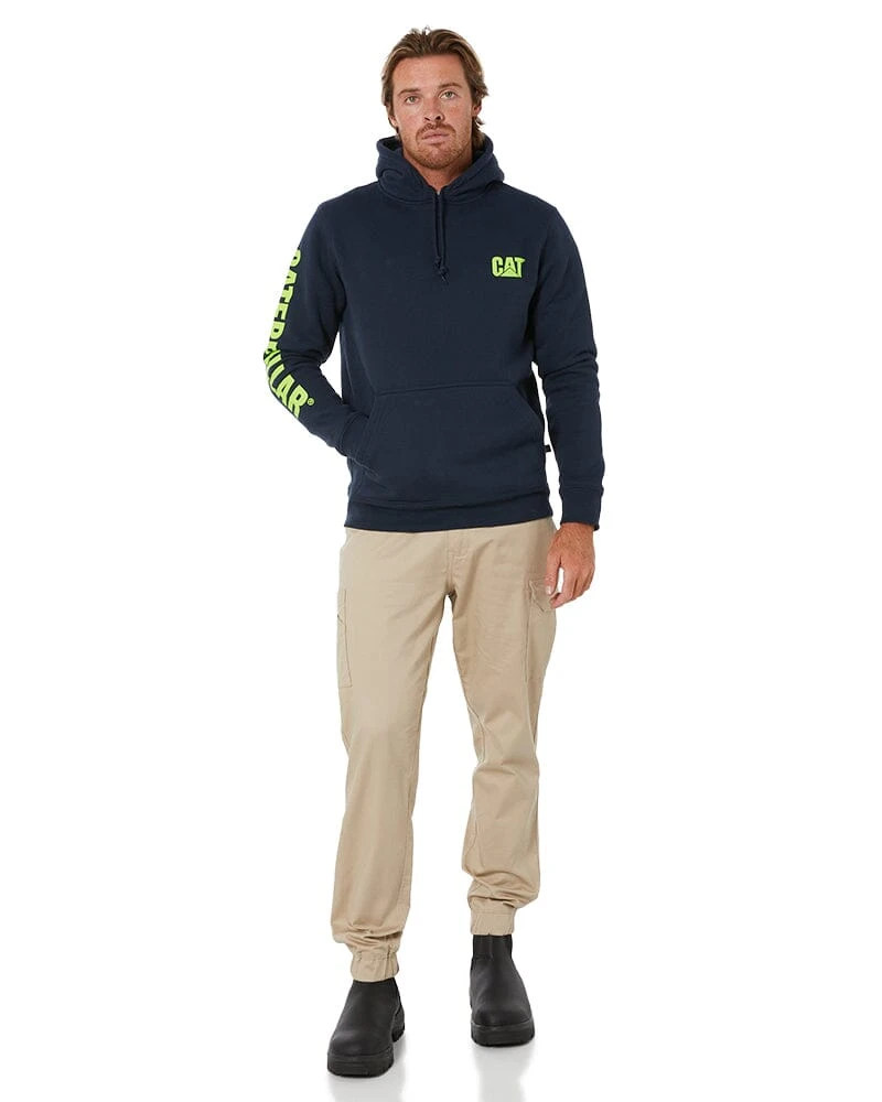CATerpillar Trademark Banner Hooded Sweatshirt - Eclipse/Hi Vis Yellow 4 CATerpillar Trademark Banner Hooded Sweatshirt - Eclipse/Hi Vis Yellow - Image 2