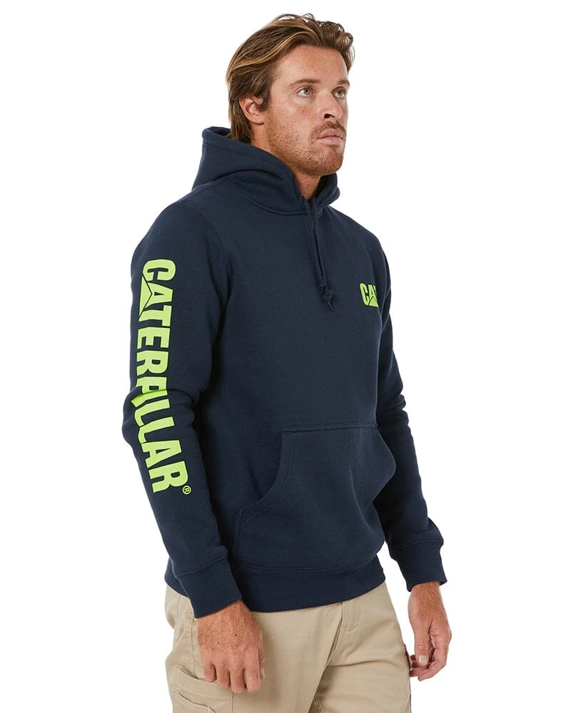 CATerpillar Trademark Banner Hooded Sweatshirt - Eclipse/Hi Vis Yellow 5 CATerpillar Trademark Banner Hooded Sweatshirt - Eclipse/Hi Vis Yellow - Image 3