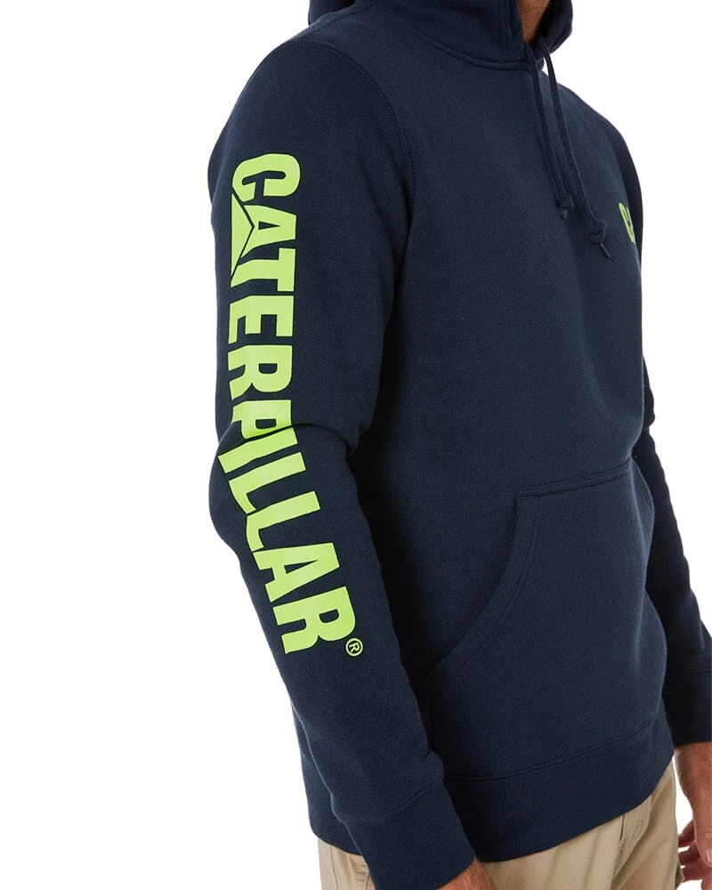 CATerpillar Trademark Banner Hooded Sweatshirt - Eclipse/Hi Vis Yellow 8 CATerpillar Trademark Banner Hooded Sweatshirt - Eclipse/Hi Vis Yellow - Image 6