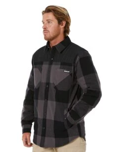 CATerpillar Buffalo Check Insulated Shirt Jacket - Pitch Black -Cheap Bisley || CATerpillar || UNIT Store caterpillar 8040001 10121 pitch black 3