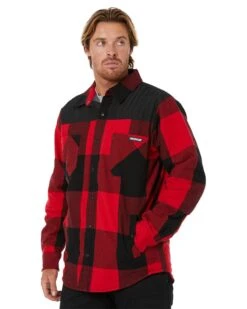 CATerpillar Buffalo Check Insulated Shirt Jacket - Black/Red Hot Plaid -Cheap Bisley || CATerpillar || UNIT Store caterpillar 8040001 13330 Black red hot plaid 3