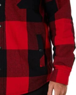 CATerpillar Buffalo Check Insulated Shirt Jacket - Black/Red Hot Plaid -Cheap Bisley || CATerpillar || UNIT Store caterpillar 8040001 13330 Black red hot plaid 6
