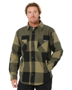 CATerpillar Buffalo Check Insulated Shirt Jacket - Black/Marshland Plaid