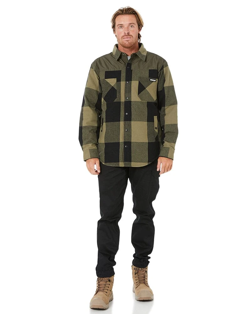 CATerpillar Buffalo Check Insulated Shirt Jacket - Black/Marshland Plaid 4 CATerpillar Buffalo Check Insulated Shirt Jacket - Black/Marshland Plaid - Image 2