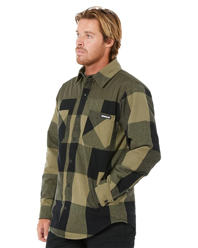 CATerpillar Buffalo Check Insulated Shirt Jacket - Black/Marshland Plaid 5 CATerpillar Buffalo Check Insulated Shirt Jacket - Black/Marshland Plaid - Image 3