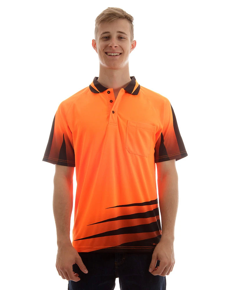 Hi Vis Rippa Sub Polo Shirt - Orange/Black 3 Hi Vis Rippa Sub Polo Shirt - Orange/Black