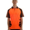 Hi Vis Spider Short Sleeve Shirt - Orange/Black