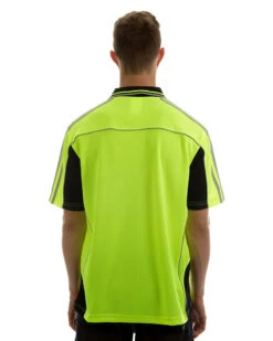 Hi Vis Short SleeveArm Tape Shirt - Lime/Navy -Cheap Bisley || CATerpillar || UNIT Store d l0937 edit 1000px 2 1 1
