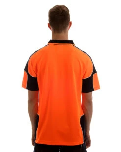 Hi Vis Short Sleeve Arm Panel Polo Shirt - Orange/Navy -Cheap Bisley || CATerpillar || UNIT Store d l0945 edit 1000px 2 1 1
