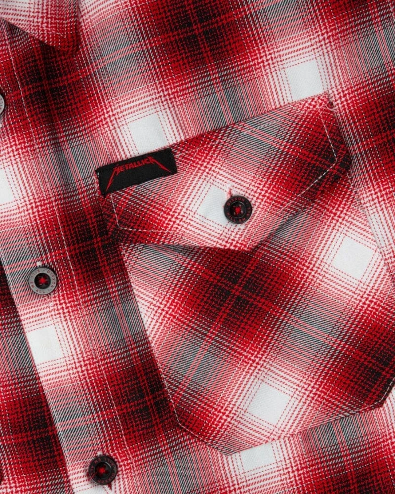 Metallica 'Kill Em All' Flannel - Red/White/Black 7 Metallica 'Kill Em All' Flannel - Red/White/Black - Image 5