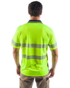 Hi Vis Segment Taped SS Polo - Yellow/Navy -Cheap Bisley || CATerpillar || UNIT Store dnc 3511 ss hi viz shirt yellownavy back 0dfe9d2d 1f98 4265 b063 e8f8f2042eb7