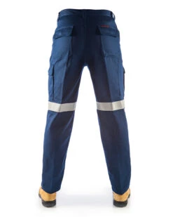 Patron Saint Flame Retardant Cargo Pants With 3M F/R Tape - Navy -Cheap Bisley || CATerpillar || UNIT Store dnc fr taped pants 3419 navy back