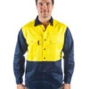 Patron Saint Flame Retardant Two Tone Drill Shirt - L/S - Yellow/Navy 2 Patron Saint Flame Retardant Two Tone Drill Shirt - L/S - Yellow/Navy -Cheap Bisley || CATerpillar || UNIT Store dnc hi viz fr drill shirt 3406 yellow navy front 738b130a 8eb4 4c73 adf9 4eed0a19c2dc