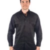 Three Way Cool Breeze Work Shirt Long Sleeve - Black 1 Three Way Cool Breeze Work Shirt Long Sleeve - Black -Cheap Bisley || CATerpillar || UNIT Store dnc ls shirt 3224 black front