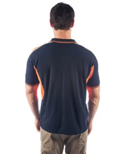 Polyester Cotton Panel Polo Shirt Short Sleeve - Navy/Orange -Cheap Bisley || CATerpillar || UNIT Store dnc ss polo 5214 navy orange back 5ca4f2fc 9246 4f9b 8213 06a3ae48ecf9