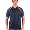 Cool Breathe Contrast Polo Short Sleeve - Navy/Orange 1 Cool Breathe Contrast Polo Short Sleeve - Navy/Orange -Cheap Bisley || CATerpillar || UNIT Store dnc ss polo 5216 navy orange front