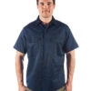 Cool-Breeze Work Shirt Short-Sleeve - Navy -Cheap Bisley || CATerpillar || UNIT Store dnc ss shirt 3207 navy front
