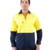 Hi Vis Cool Breeze Cotton Drill Shirt LS - Yellow/Navy 1 Hi Vis Cool Breeze Cotton Drill Shirt LS - Yellow/Navy -Cheap Bisley || CATerpillar || UNIT Store dnc 3840 yn m 1 4 1 1