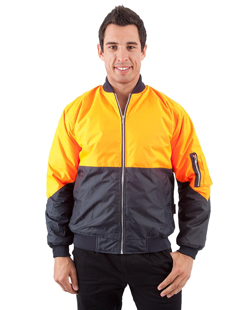 Two Tone Flying Jacket - Orange/Navy 3 Two Tone Flying Jacket - Orange/Navy