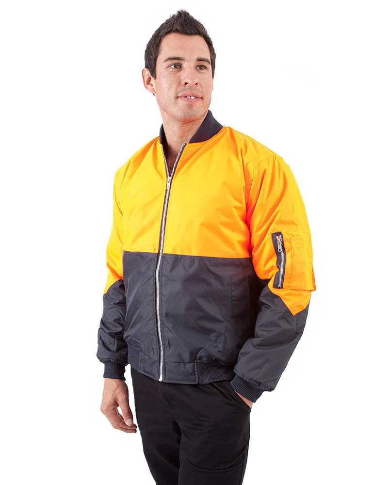 Two Tone Flying Jacket - Orange/Navy 4 Two Tone Flying Jacket - Orange/Navy - Image 2