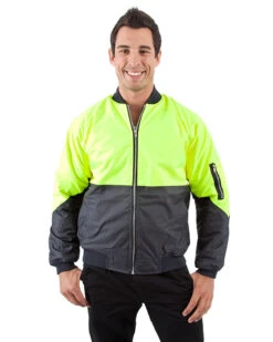 Two Tone Flying Jacket - Yellow/Navy