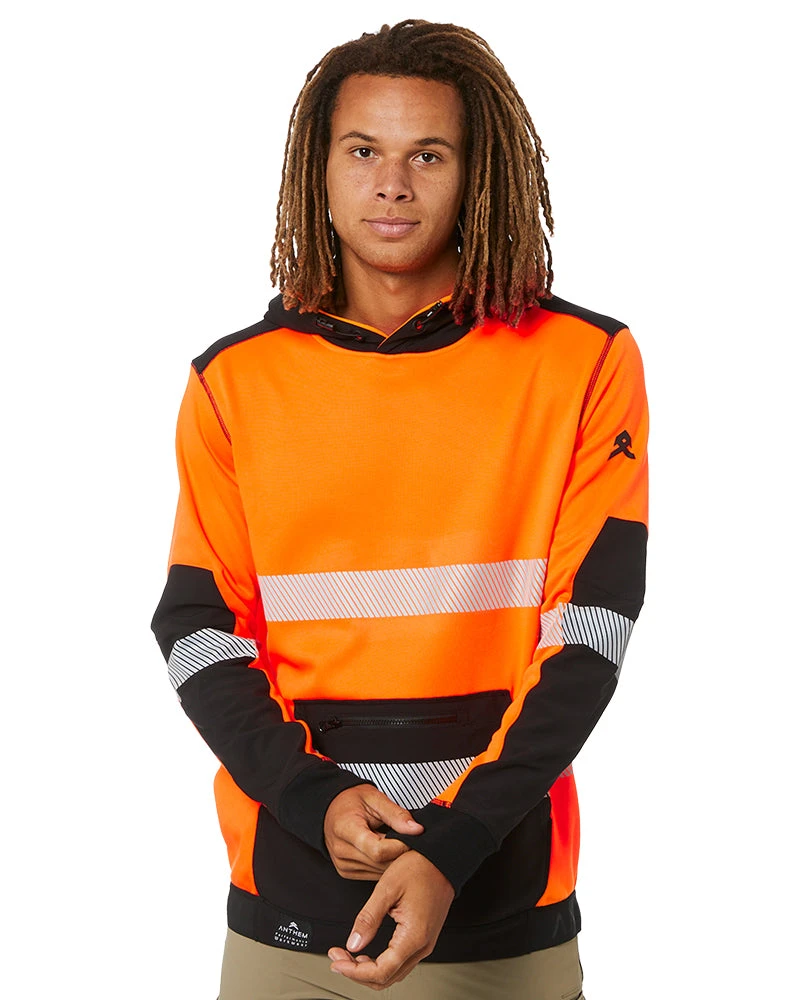 Hi Vis Taped Tech Hoodie - Orange 3 Hi Vis Taped Tech Hoodie - Orange