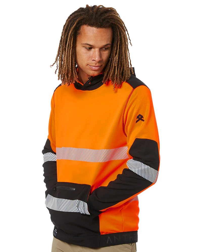 Hi Vis Taped Tech Hoodie - Orange 5 Hi Vis Taped Tech Hoodie - Orange - Image 3