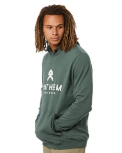 Full Logo Hoodie - Smokey Green -Cheap Bisley || CATerpillar || UNIT Store h1040 gre01 3