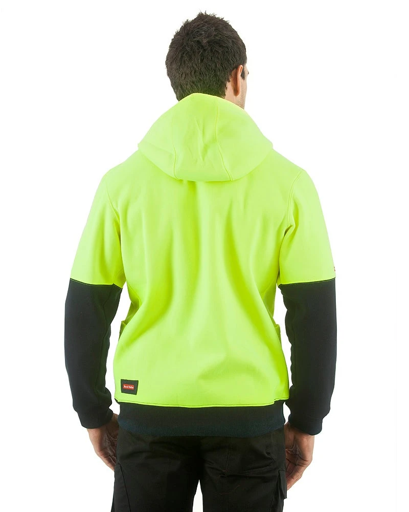 Brushed Fleece Hoodie - Yellow/Navy 5 Brushed Fleece Hoodie - Yellow/Navy - Image 3