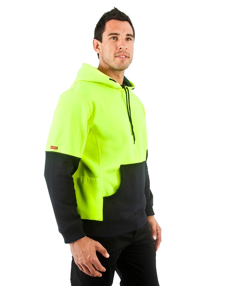 Brushed Fleece Hoodie - Yellow/Navy 6 Brushed Fleece Hoodie - Yellow/Navy - Image 4