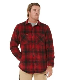 Legends Sherpa Jacket With Beanie - Camper Red