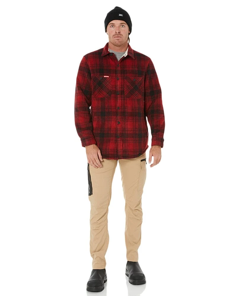 Legends Sherpa Jacket With Beanie - Camper Red 4 Legends Sherpa Jacket With Beanie - Camper Red - Image 2