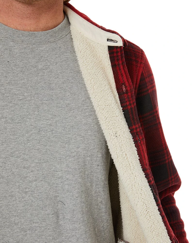 Legends Sherpa Jacket With Beanie - Camper Red 9 Legends Sherpa Jacket With Beanie - Camper Red - Image 7