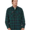 Check Flannel Cotton Work Shirt - Bottle Green 1 Check Flannel Cotton Work Shirt - Bottle Green -Cheap Bisley || CATerpillar || UNIT Store hard yakka y07295 bgr 1