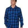 Flannel Shirt - Blue -Cheap Bisley || CATerpillar || UNIT Store jetpilot jpw50 blue 1