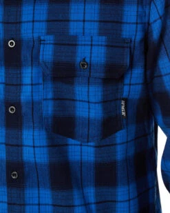 Flannel Shirt - Blue -Cheap Bisley || CATerpillar || UNIT Store jetpilot jpw50 blue 5