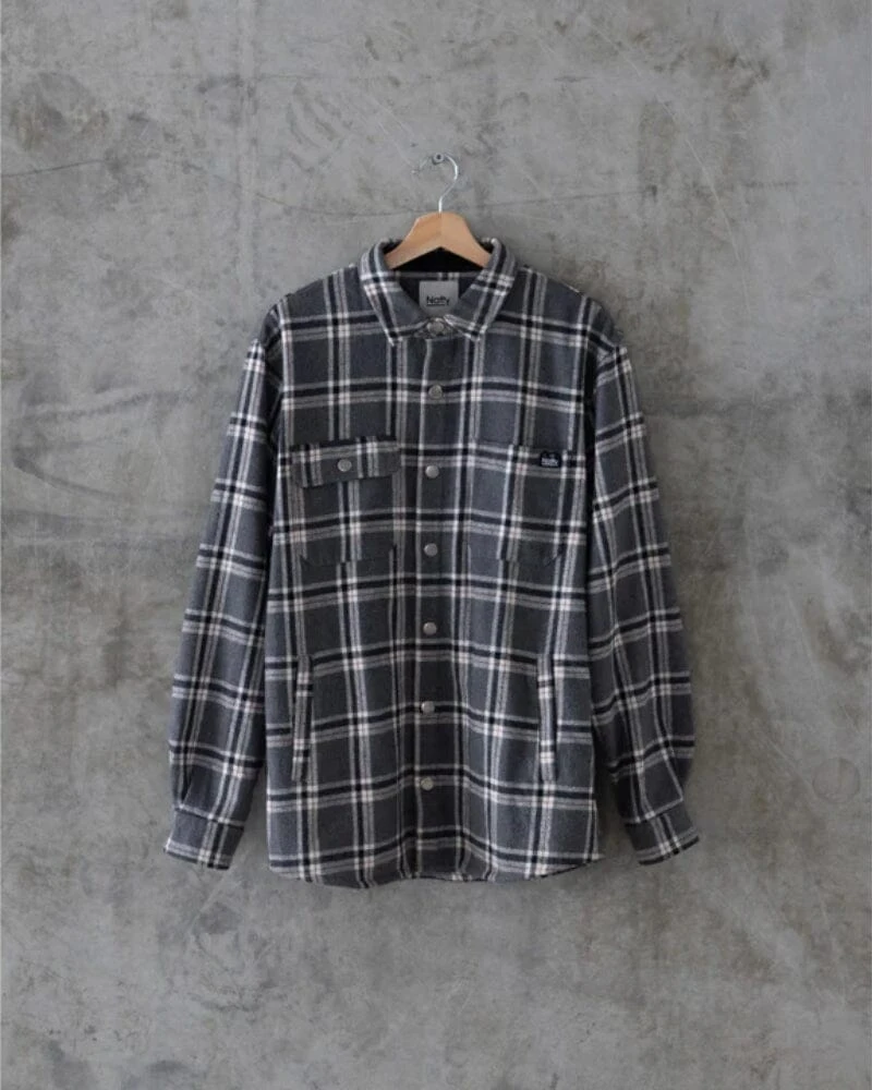 Gray Flannel Shirt - Grey/Black 4 Gray Flannel Shirt - Grey/Black - Image 2