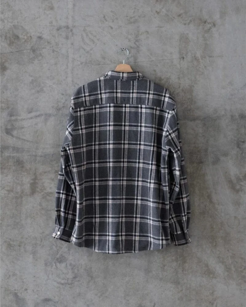 Gray Flannel Shirt - Grey/Black 5 Gray Flannel Shirt - Grey/Black - Image 3