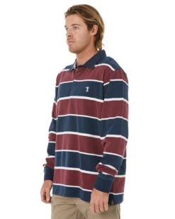 Rugby Jersey - Maroon/Navy/White -Cheap Bisley || CATerpillar || UNIT Store pilbara rmpc081 mnw 3